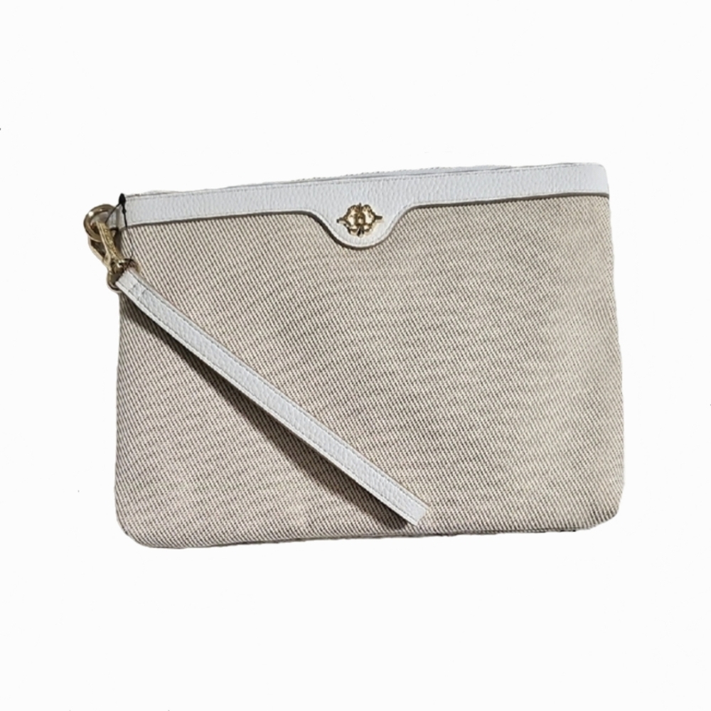 Nanette Lepore Cream and White Clutch